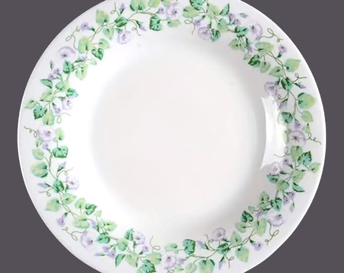 Martha Stewart Morning Glory glass salad plate. Martha Stewart Everyday made in France by Arcopal. Sold individually.