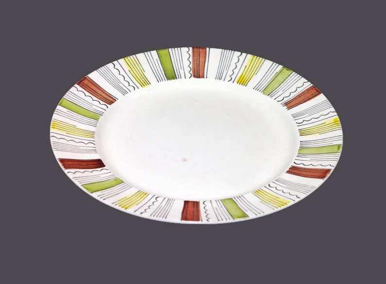 Retro Broadhurst Mandalay dinner plate made in England. Kathie Winkle design. Blemish see below. image 2