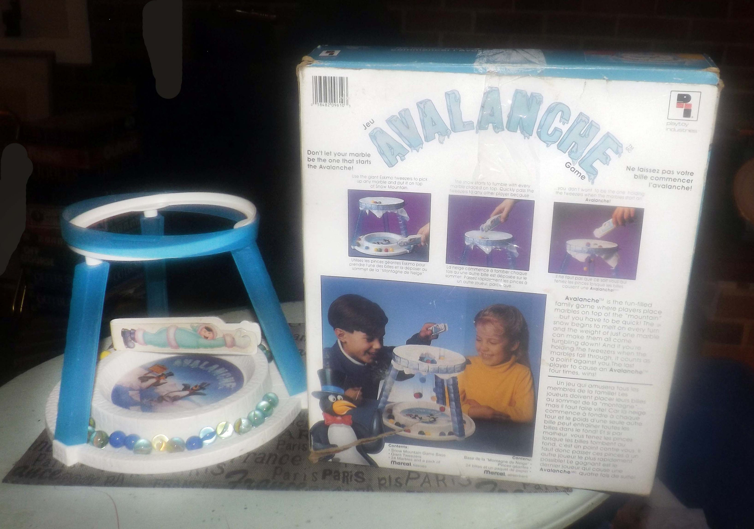 Vintage 1990 Avalanche Thin Ice Board Game Published By Playtoy Made In Canada Incomplete See Below