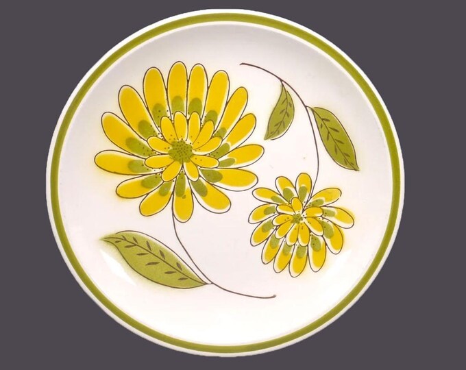 Mikasa Tampa retro flower-power stoneware salad plate. Cera-Stone stoneware made in Japan. Sold individually.