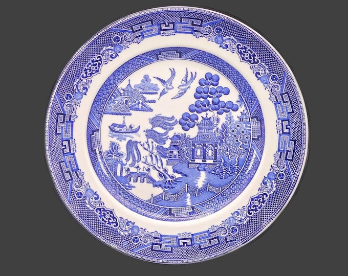 Johnson Brothers Willow Blue dinner plate made in England.