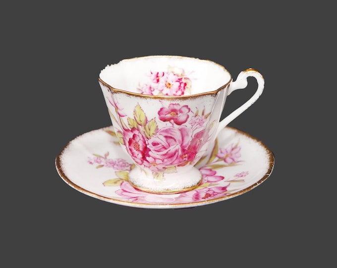 Roslyn Bone China 8567 cup and saucer set made in England.