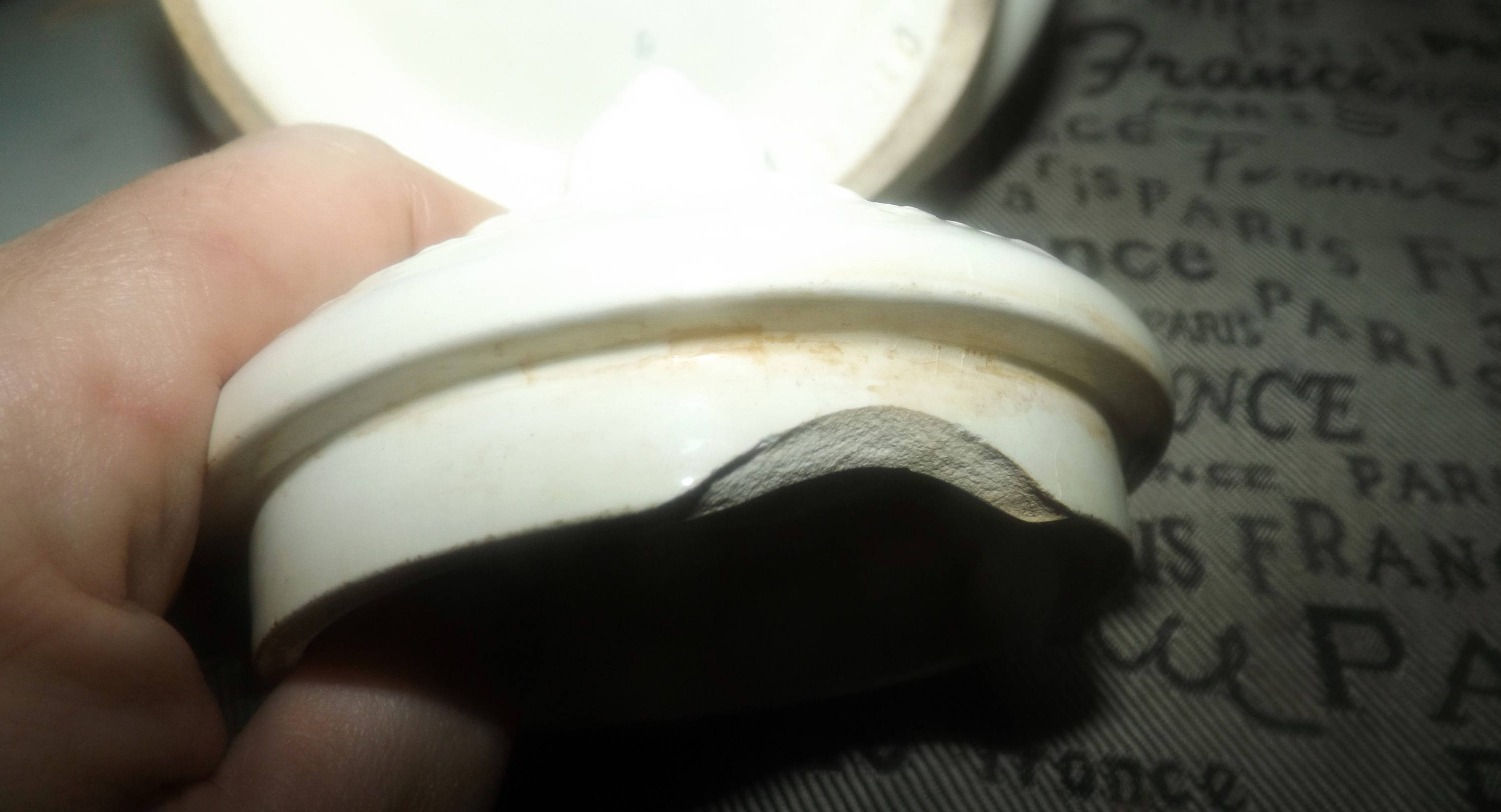 Wedgwood Patrician teapot. Queensware line. made in England. Flaw (see