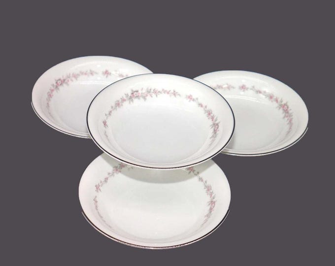 Vintage Noritake Rosepoint fruit nappies, dessert bowls. Japan. Set of 4.
