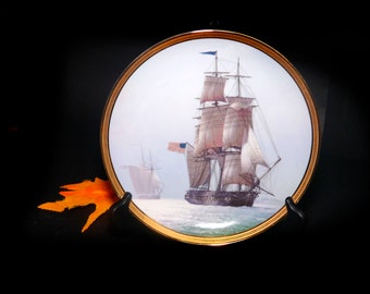 First-edition limited-edition Franklin Mint The Constitution | Old Ironsides plate. Great Ships of the Golden Age of Sail.