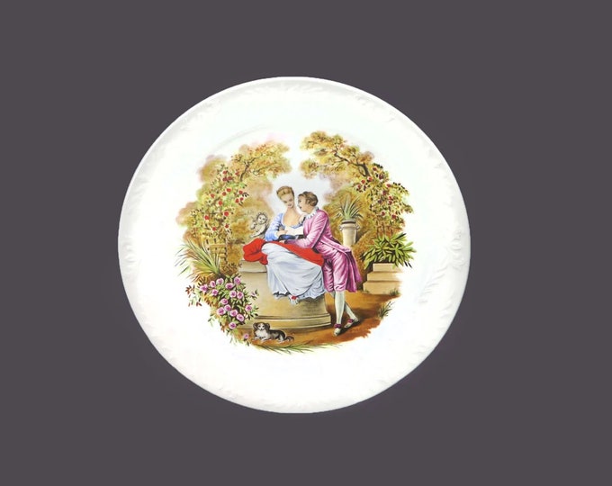 Royal Staffordshire | Arthur J. Wilkinson Fragonard romance scene | courting couple | The Lovers display plate made in England.