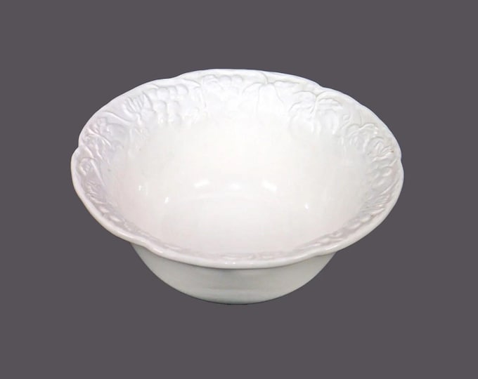 Bountiful | JAP1400 round salad serving bowl made in Japan. Chef's favorite all-white, embossed fruit border.