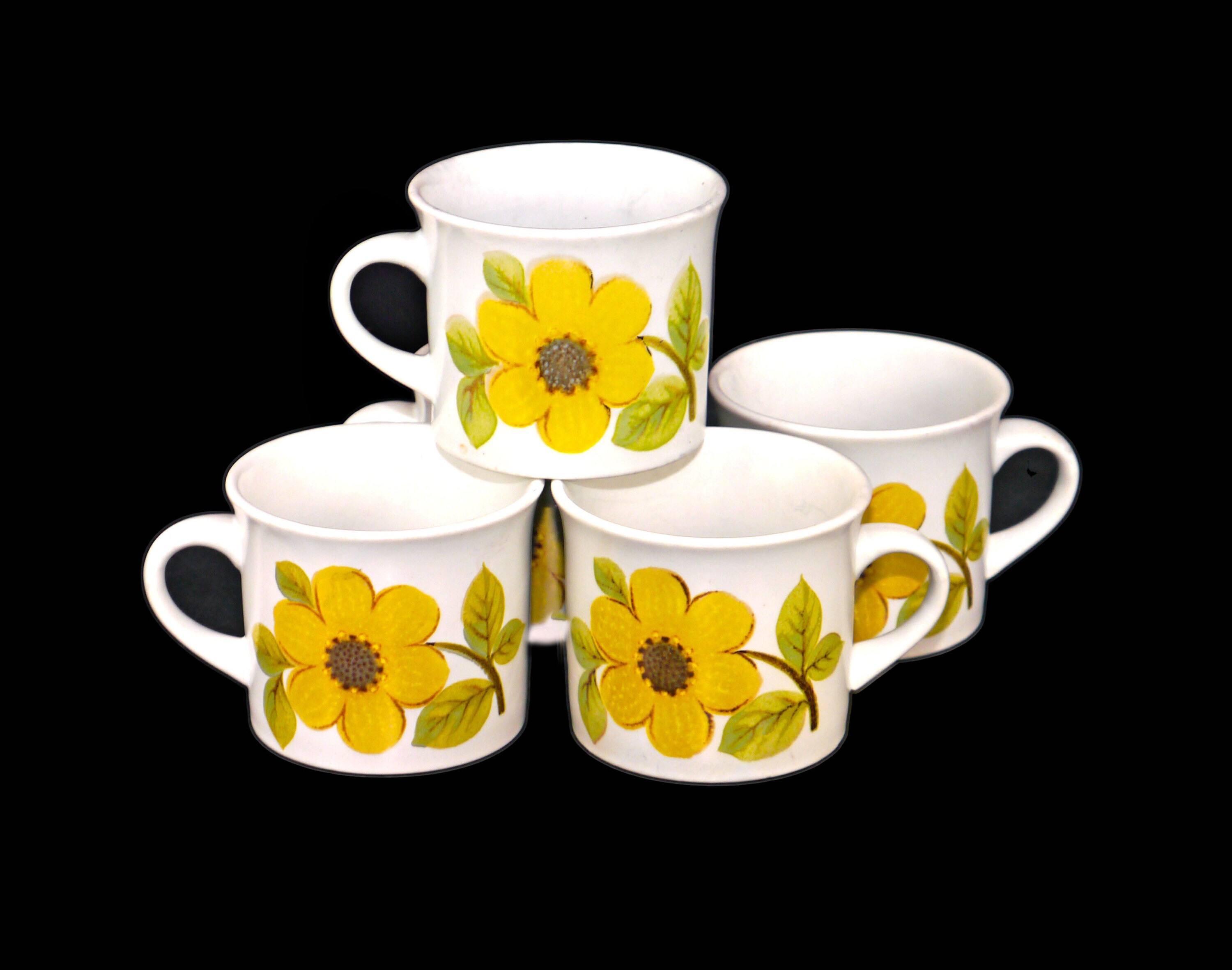 Five Royal Doulton Summer Days LS1002 stoneware coffee or tea cups only