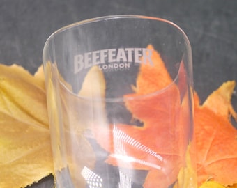 Vintage Beefeater Gin Tom Collins Glass: Etched-Glass Branding