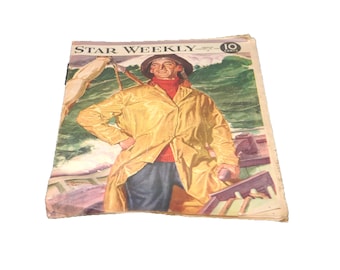 1945 Star Weekly Magazine: Canadian Fishing, A. Simpkin Cover Art