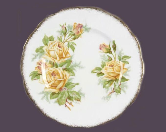 Royal Albert Tea Rose Yellow bone china bread plate made in England. Sold individually.