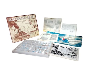 Vintage Ironclads Board Game: American Civil War Naval Combat, Complete