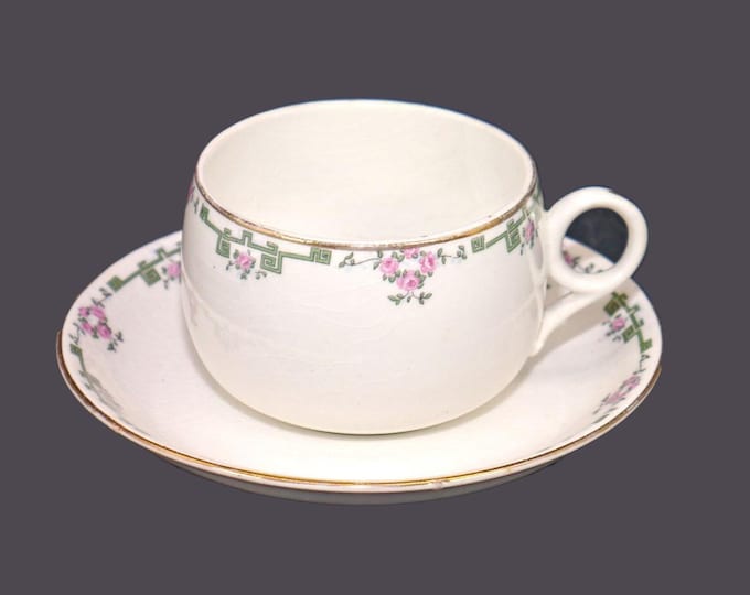 Antique Edwardian Age Wedgwood C3502 cup and saucer set made in England.