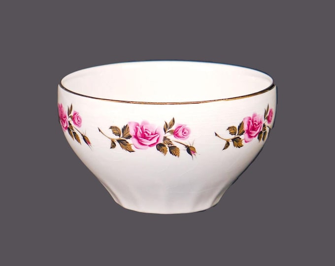 Ridgway Romance open sugar bowl. White Mist ironstone made in England.