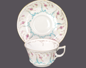 Antique William Adderley Constance Teal Cup and Saucer Set