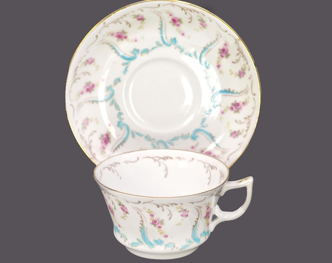 Antique late-Victorian period William Adderley & Co. Constance Teal 11922 cup and saucer set made in England. Sets sold individually.