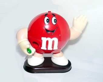 M&Ms | M and M | Mars Inc Mr. Red candy dispenser. Great vintage advertising piece | candy memorabilia. Made in Thailand.