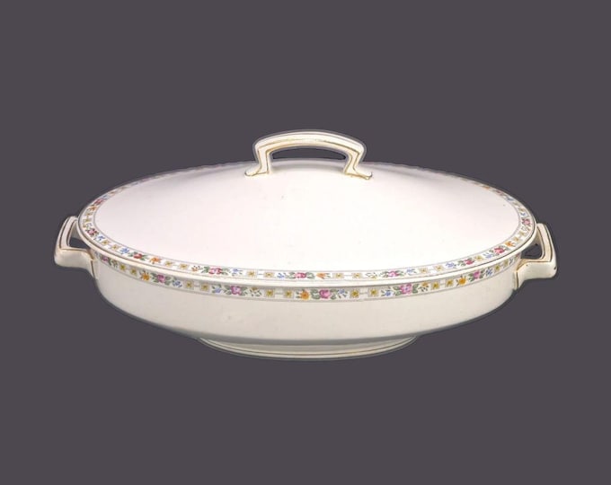 Victorian-era Ridgways Swansea covered serving bowl made in England.