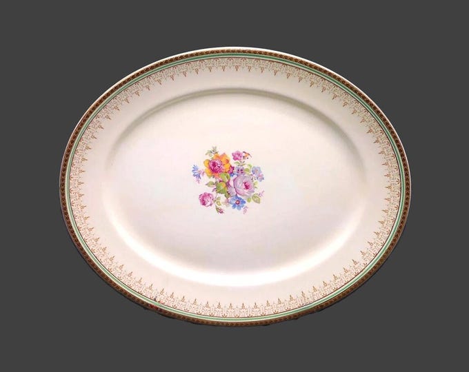 Burgess & Leigh BUL53 oval turkey platter. Zenith ironstone made in England.