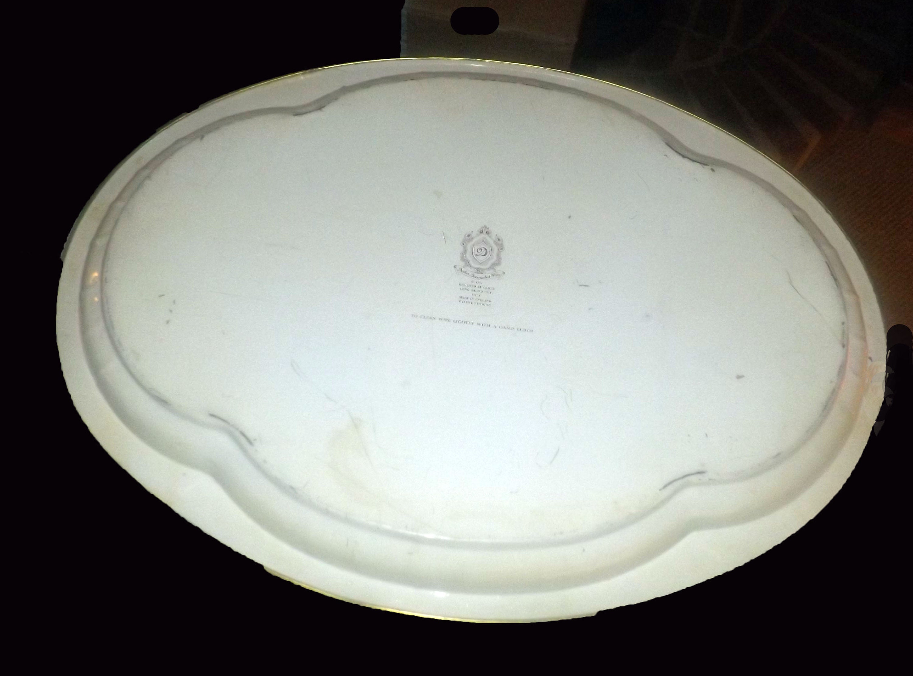 Vintage 1971 Daher Decorated Ware Large Metal Serving Tray