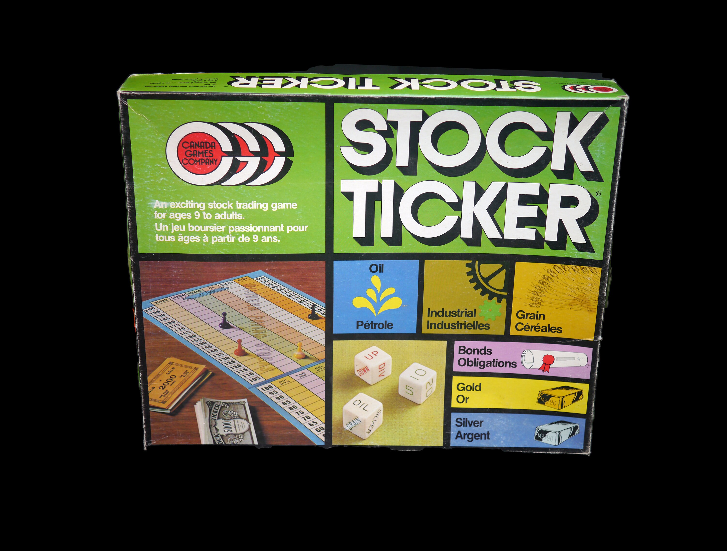 Vintage (1984) Stock Ticker Board Game published by Canada Games