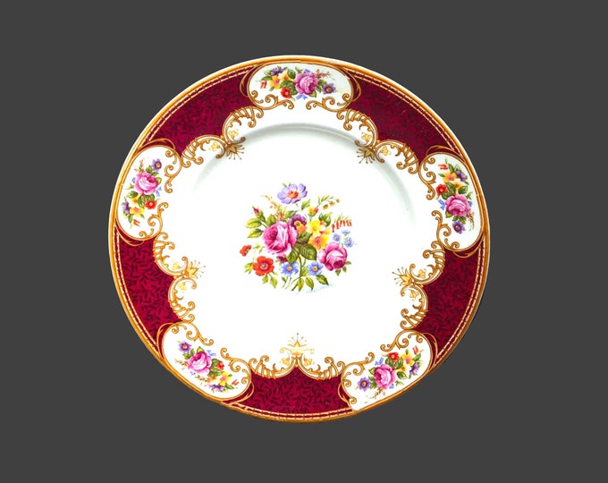Myott Coronation Rose signed salad or side plate made in England.