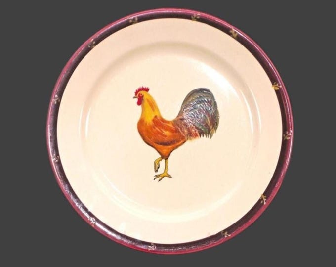 Creative Tops Farmer's Market | Old Farm House large dinner plate. Rooster center. Made in England.