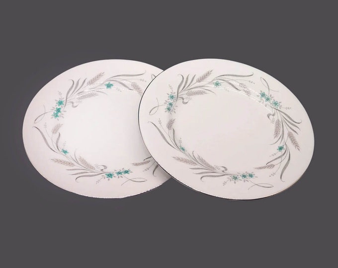 Pair of Royal Albert Harvest Song salad plates. Bone china made in England.