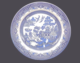 Vintage Churchill China Blue Willow dinerbord gemaakt in Engeland.