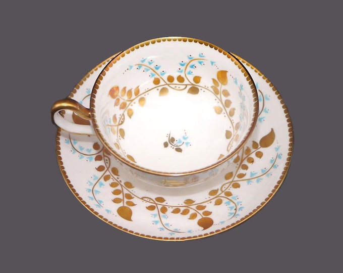 Royal Chelsea 355AT hand-painted wide-mouth bone china tea set made in England.