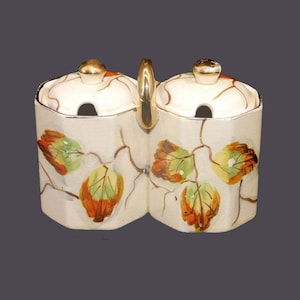 Art-deco era Arthur Wood pattern 3016 Jam or Mustard Pot: England