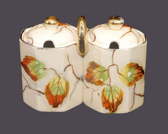 Art-deco era Arthur Wood pattern 3016 Jam or Mustard Pot: England