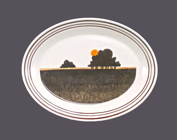 Royal Doulton Prairie LS1031 oval stoneware platter. Lambethware stoneware made in England.