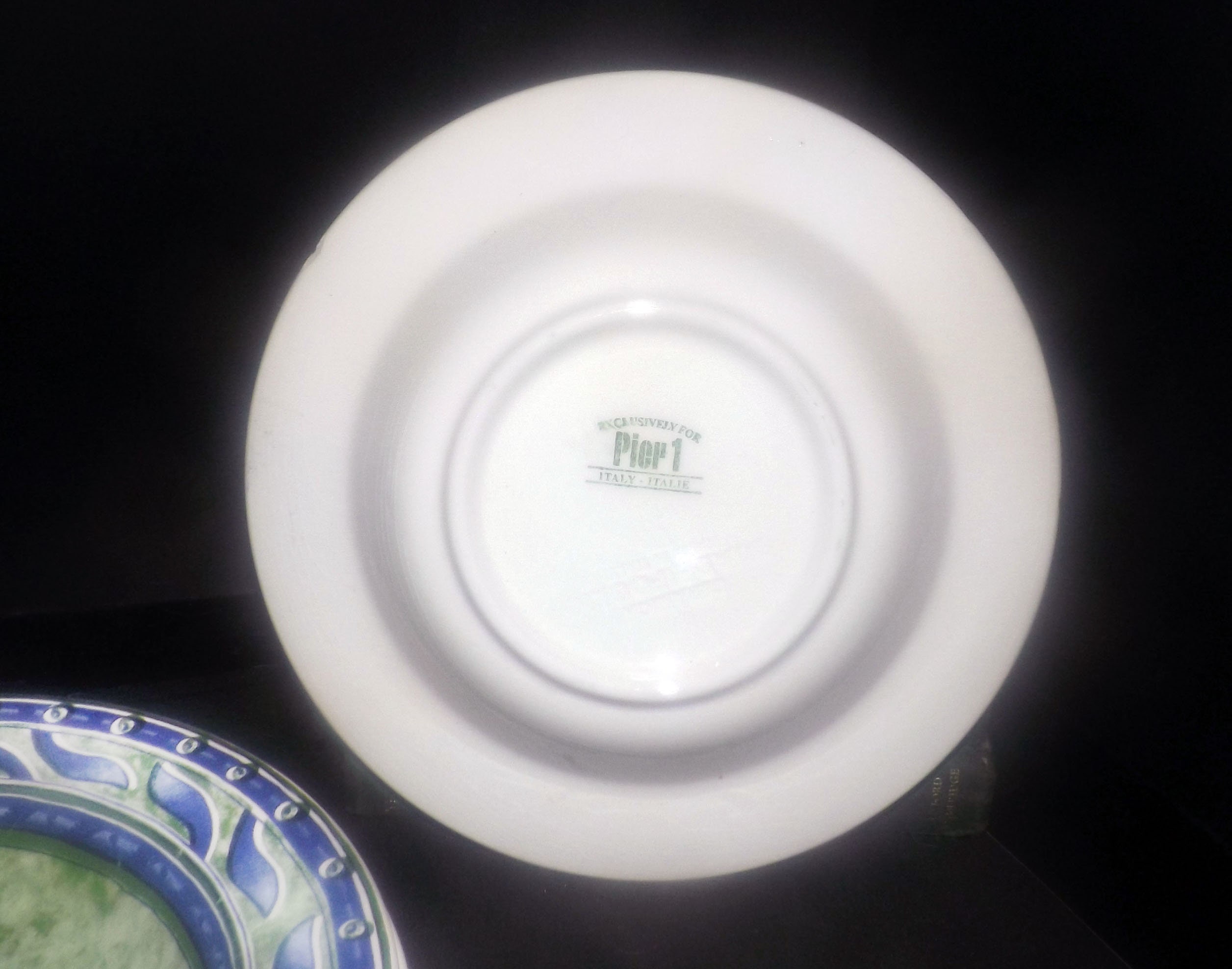 Set of four vintage Ceramica Quadrifoglio Versailles rimmed soup or individual pasta bowls. Made