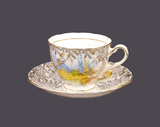 Colclough CLC10 Crinoline Lady bone china cup and saucer set made in England.