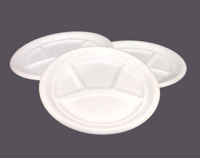 Pagnossin Treviso 8903 Chef's favorite all-white divided fondue plates made in Italy. Choose quantity below.