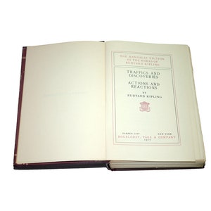Rudyard Kipling Traffic & Découvertes, Actions et Réactions. Édition Mandalay. Terminé.