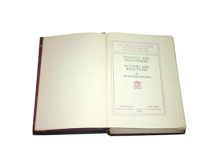 Rudyard Kipling Traffic & Discoveries, Actions and Reactions. Mandalay Edition. Complete.