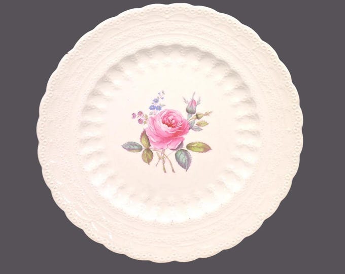 Almost antique Spode's Jewel Billingsley Rose luncheon plate made in England. Spode red mark. Sold individually.