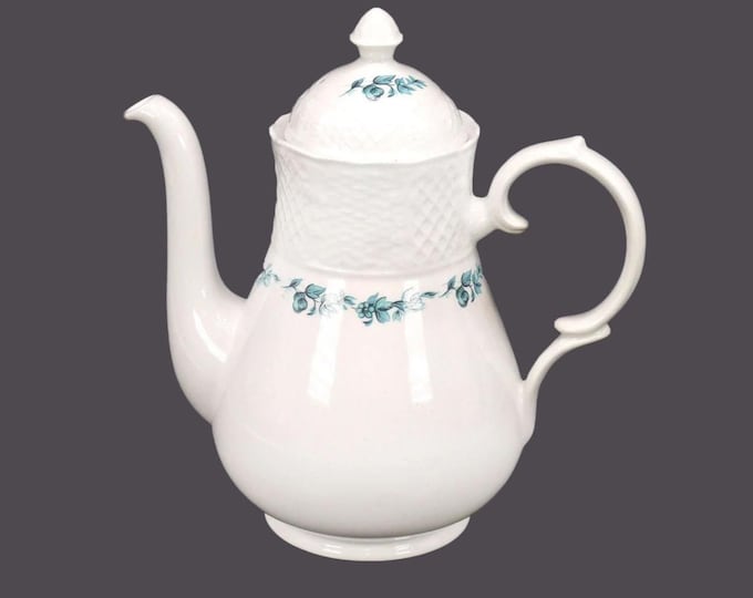 Simpsons Potters Providence tall six-cup coffee pot. Marlborough Old English ironstone made in England.