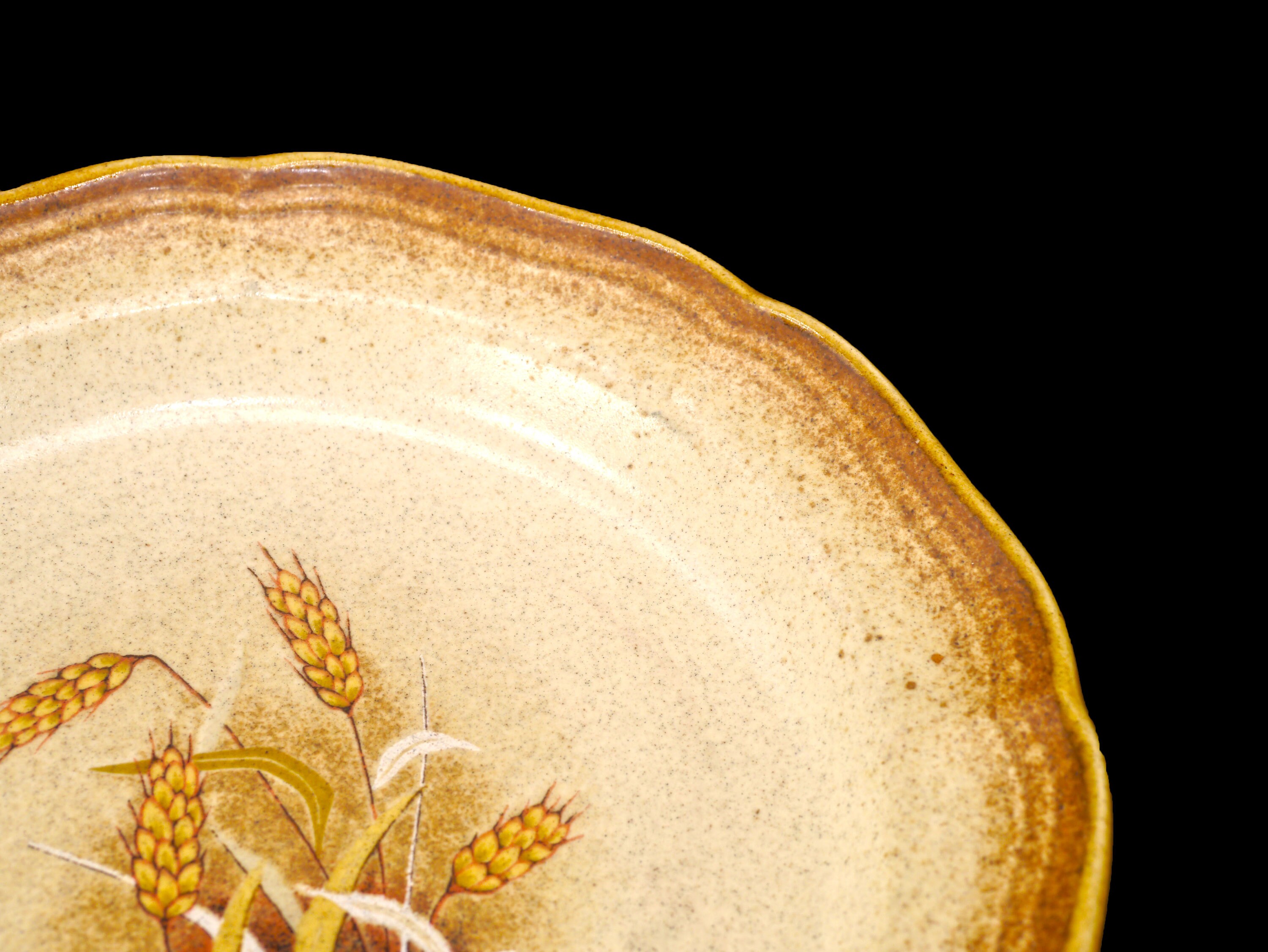 Four Mikasa Granola E8001 stoneware salad plates made in Japan.