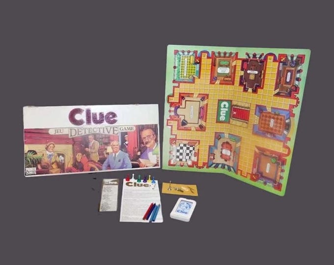 Clue detective board game published Parker Brothers 1986. Complete with original instructions.