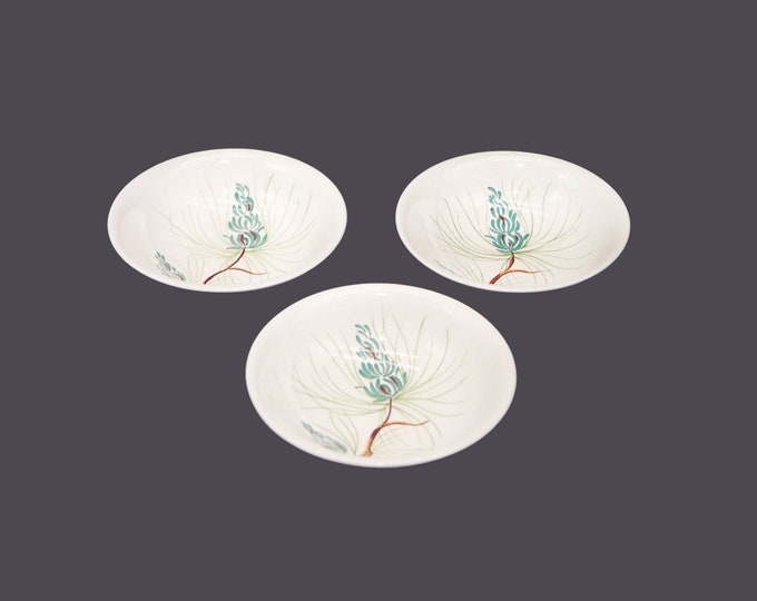 Three Adams China Pine coupe cereal bowls made in England.