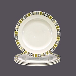 Vintage Oakwood Ironstone Luncheon Plates - Washington Pottery Set of 4