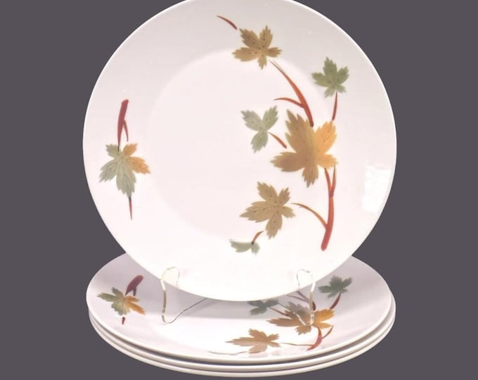 Vintage Primastone Autumn Leaves Dinner Plates, Set of 4 (Flaw)