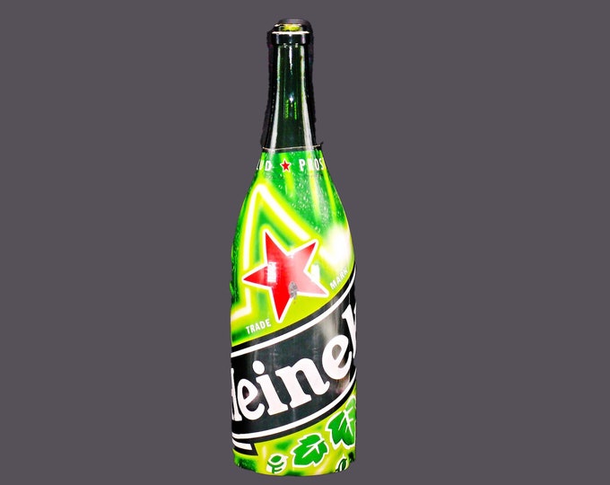 Heineken 3L beer bottle (empty). Home bar decor item.