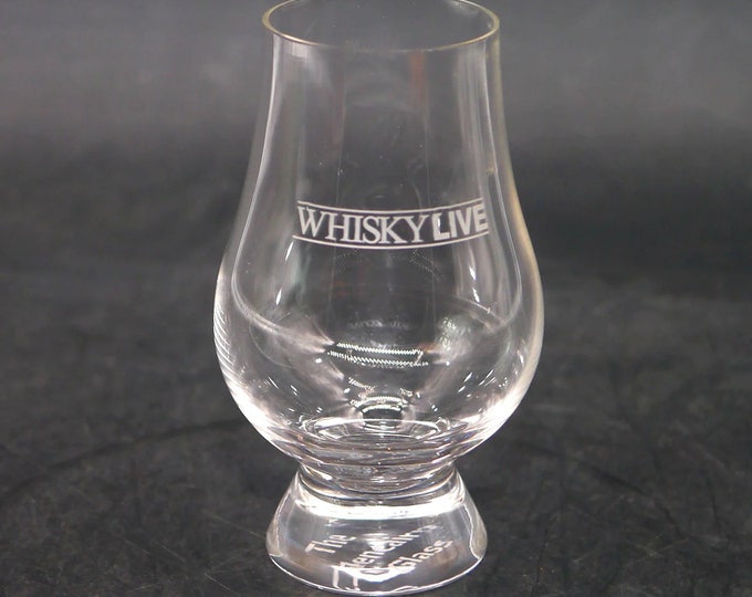 Whisky Live Canada event first-issue promotional glass made by Glencairn Glass in Scotland. Gift for him. Gift for dad.