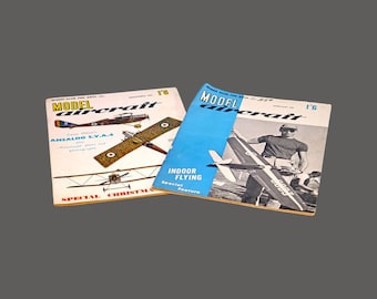 Two issues of Model Aircraft magazines from 1961. Published England Percival Marshall. February and December, 1961. Complete.