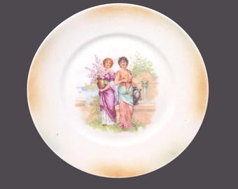 Vintage Victoria China Czechoslovakia Plate: Grecian Women, Art Deco