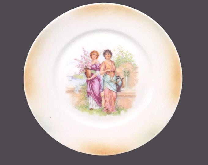 Vintage Victoria China Czechoslovakia Plate: Grecian Women, Art Deco